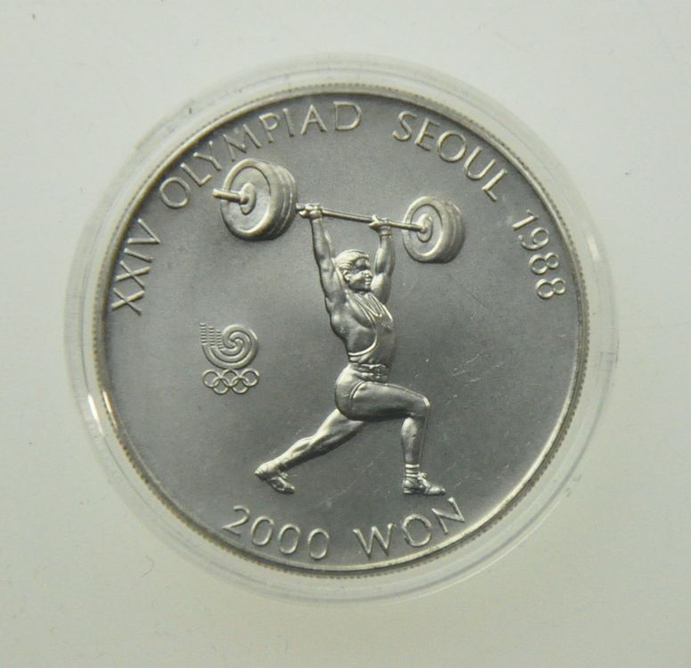 Südkorea 2000 Won Sommer Olympiade 1988 Seoul Gewichtheben Kaufen auf
