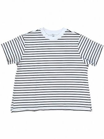 Uniqlo AIRism Shirt weiss gestreift Gr. L