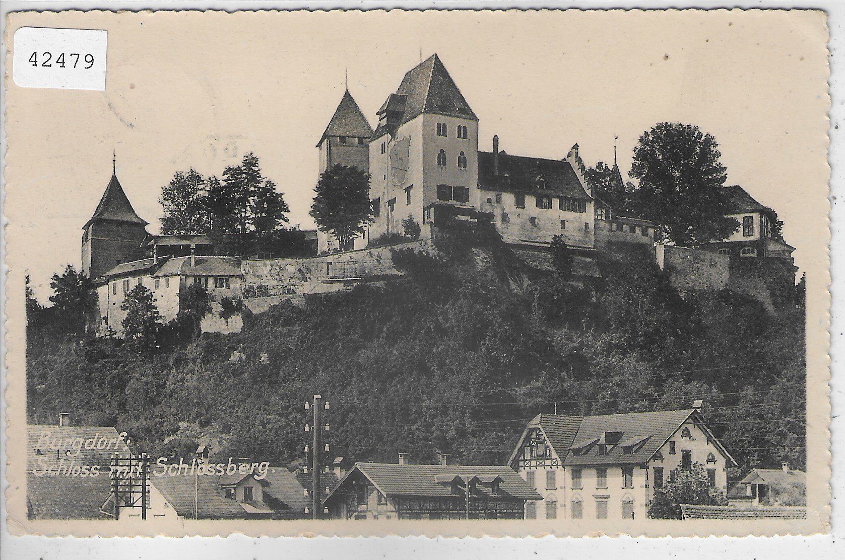 Cartoline postali: Burgdorf - Schloss mit Schlossberg – Usato da Ettingen venduto da Kartenplanet