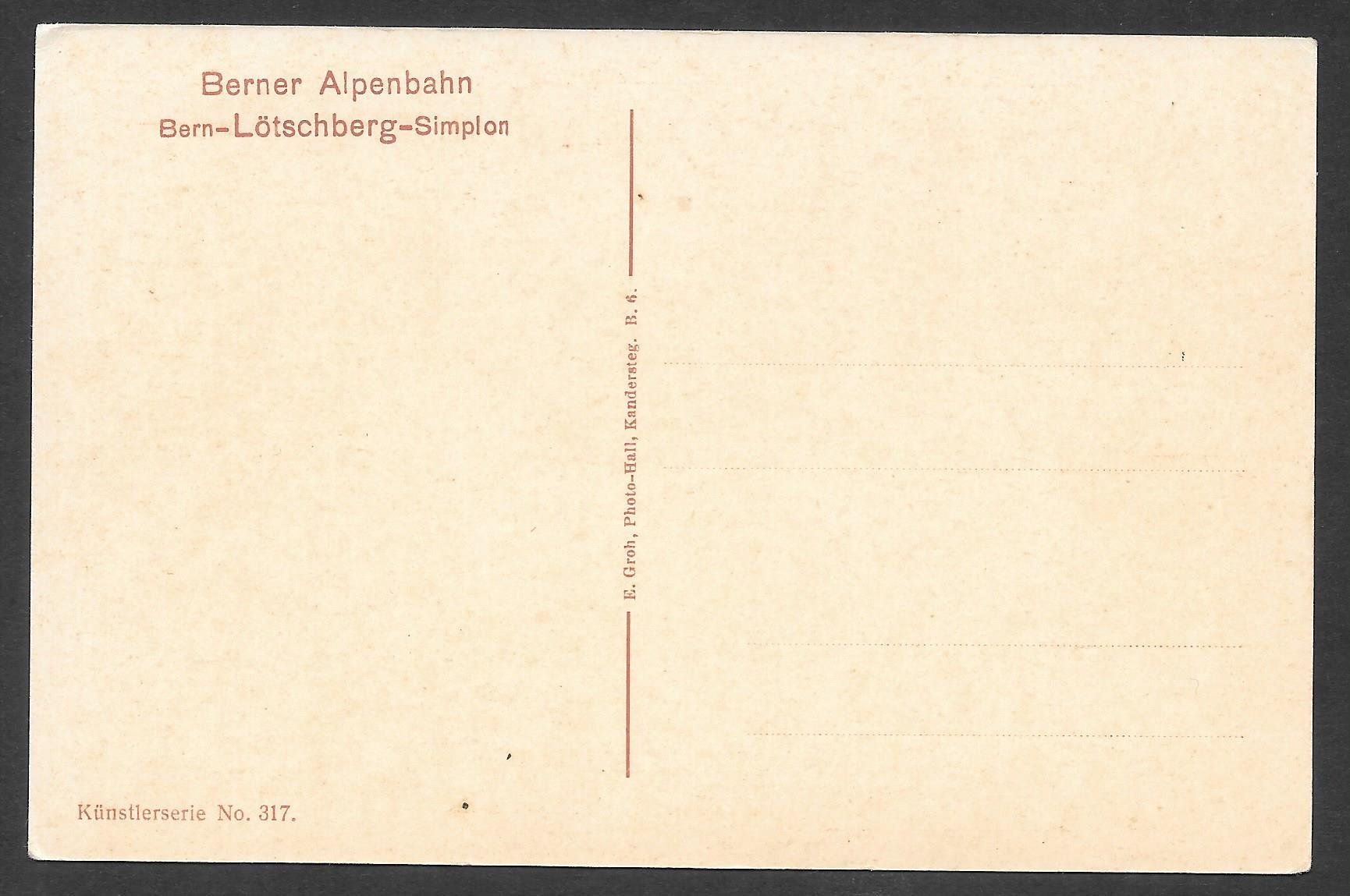 Cartoline postali: Kandersteg Bahnhof mit Kander Lötschbergbahn – Usato da Olten venduto da clotaldi 1