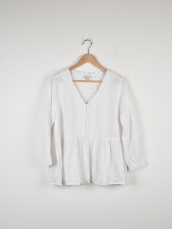 Barbour Bluse Bindweed Gr.40, weiss, neuwertig
