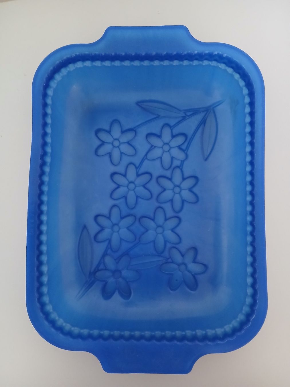 Tupperware Teglie da forno: Tupperware Backform blau mit Blumenmuster  – Usato da Basel venduto da lex_jd5s 1