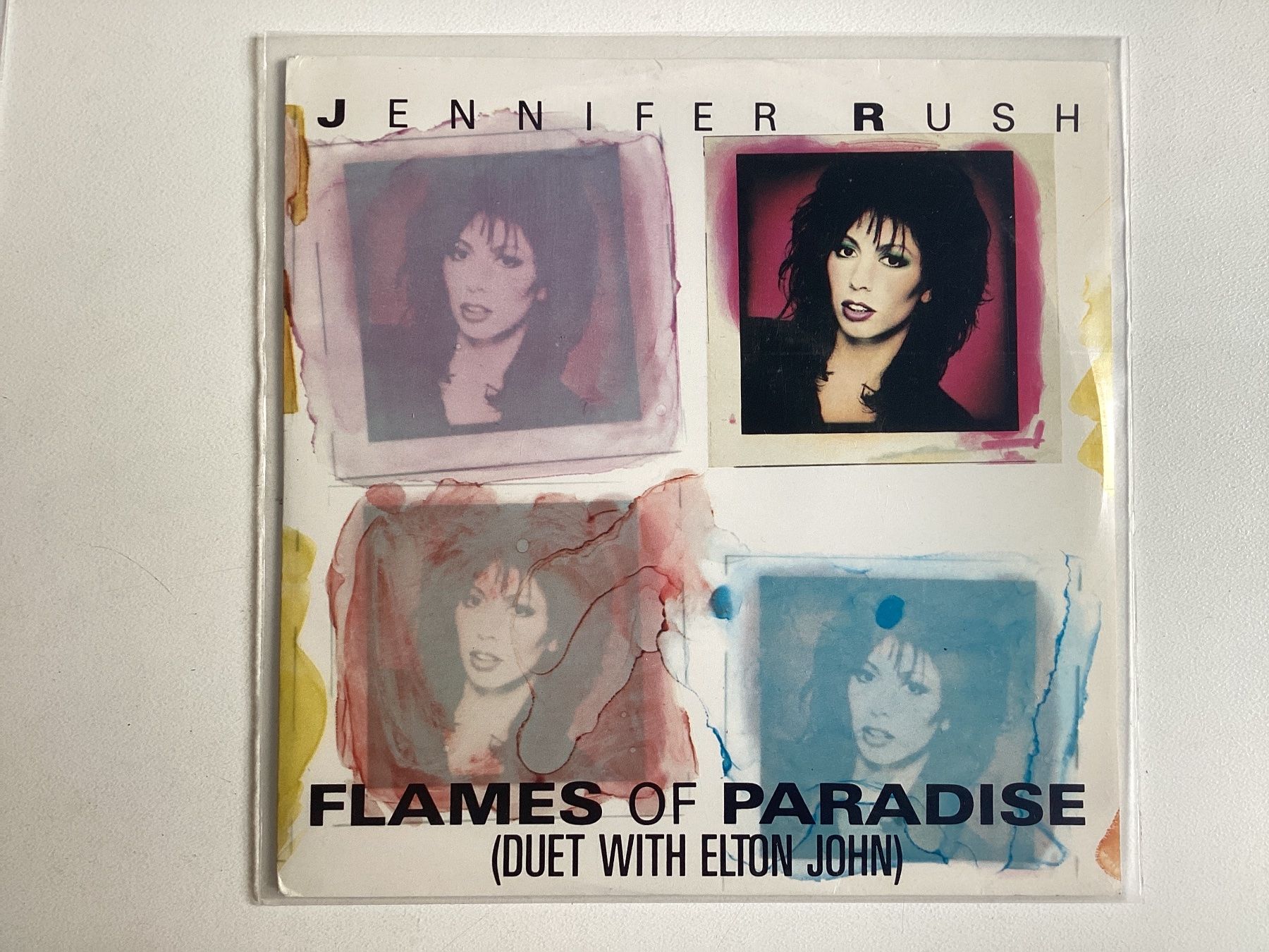 Schallplatten: Jennifer Rush Single - Flames Of Paradise – Gebraucht aus Gutenswil von Hamzian