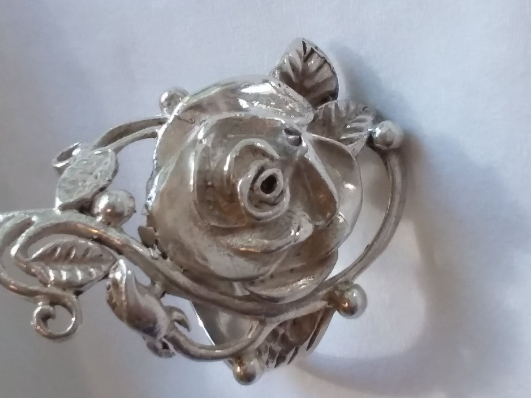 Anelli: Wunderschöner Sterling Silber Rosen Ring Gr 52 – Usato da Zürich venduto da Aleick 8