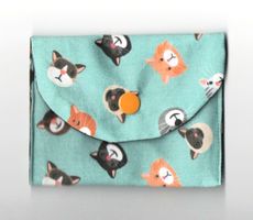 Portemonnaie mit Katzen, Handarbeit