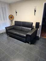 Ledersofa schwarz mit Relaxfunktion 2-Sitzer gebraucht