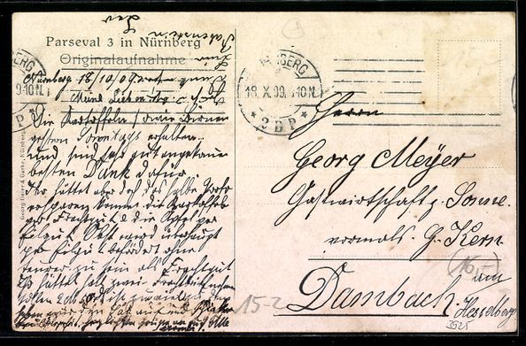Cartes postales: Nürnberg, Zeppelin Parseval 3 über der – D'occasion à Berlin par bartko-reher 1