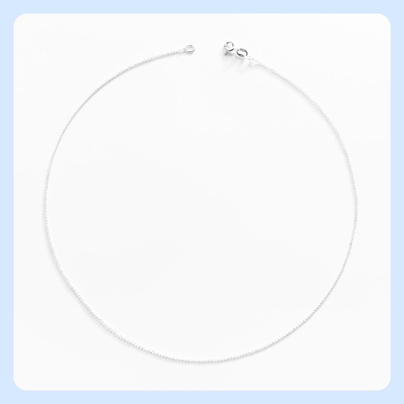 Ketten: Rundankerkette 42cm, Silberkette 0,50 mm – Neu und originalverpackt aus Zürich von Mevas_Silber 2