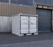6 Fuss Lagercontainer in Lichtgrau, Gartenhaus