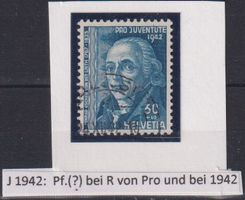 3x) Abart ???? Pro Juventute 1942, sehe Scan