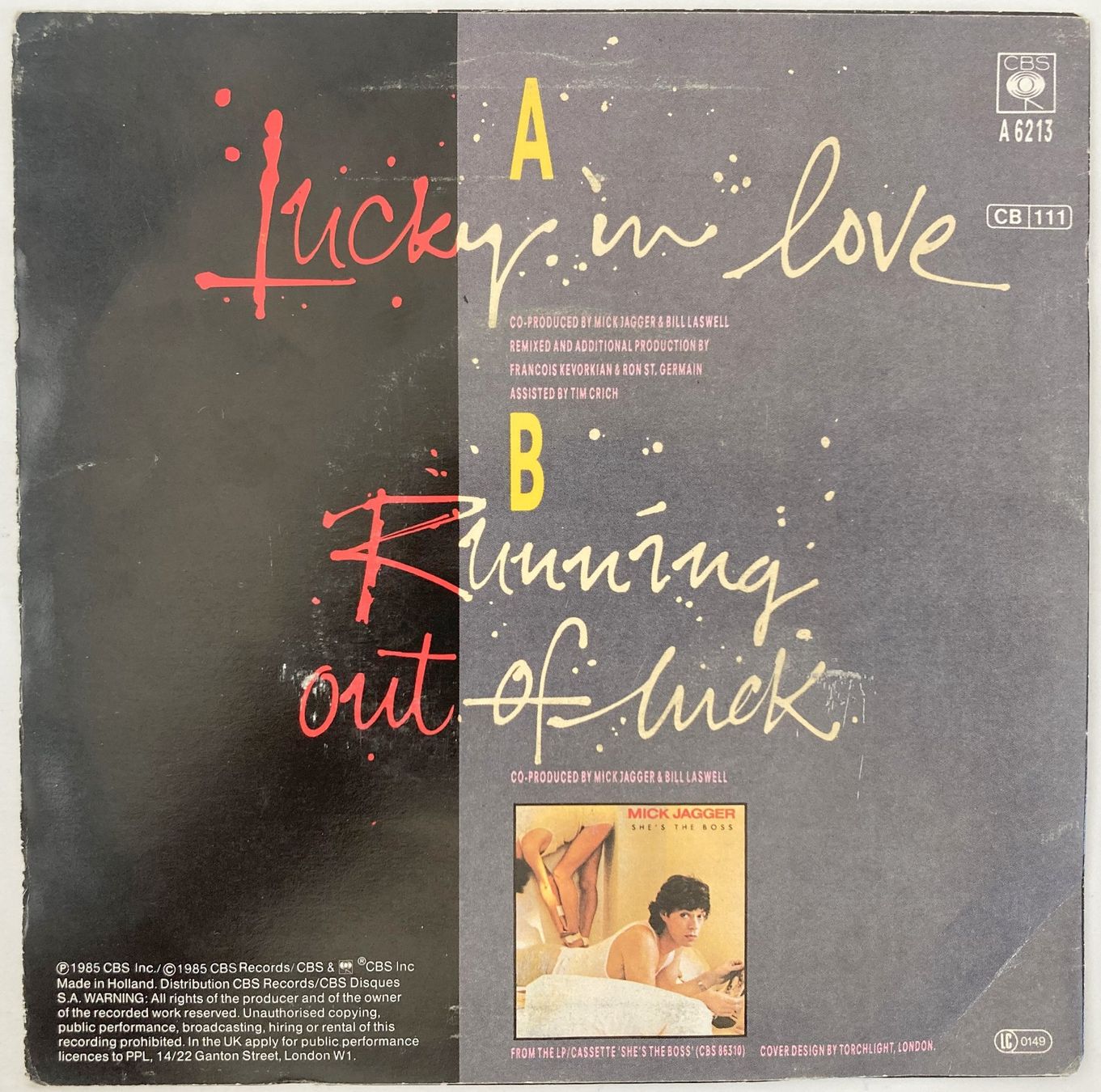 Dischi in vinile: ROLLING STONES / MICK JAGGER - LUCKY IN LOVE – Usato da Bottens venduto da hotter-than-hell 1