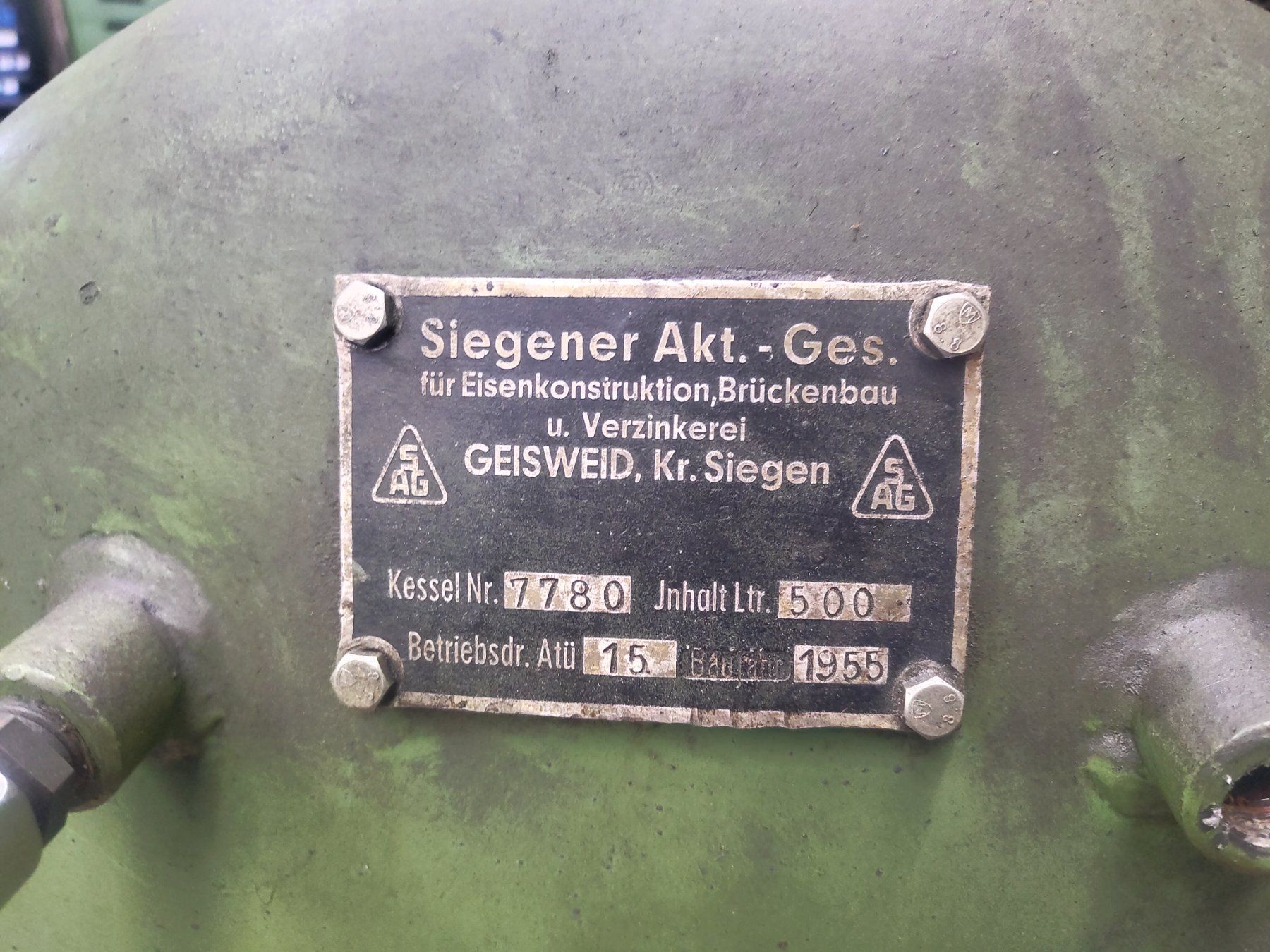Compressori: Kompressor 500 Ltr, Baujahr 1955 – Usato da Altendorf venduto da LindenbergTechnisAG 2