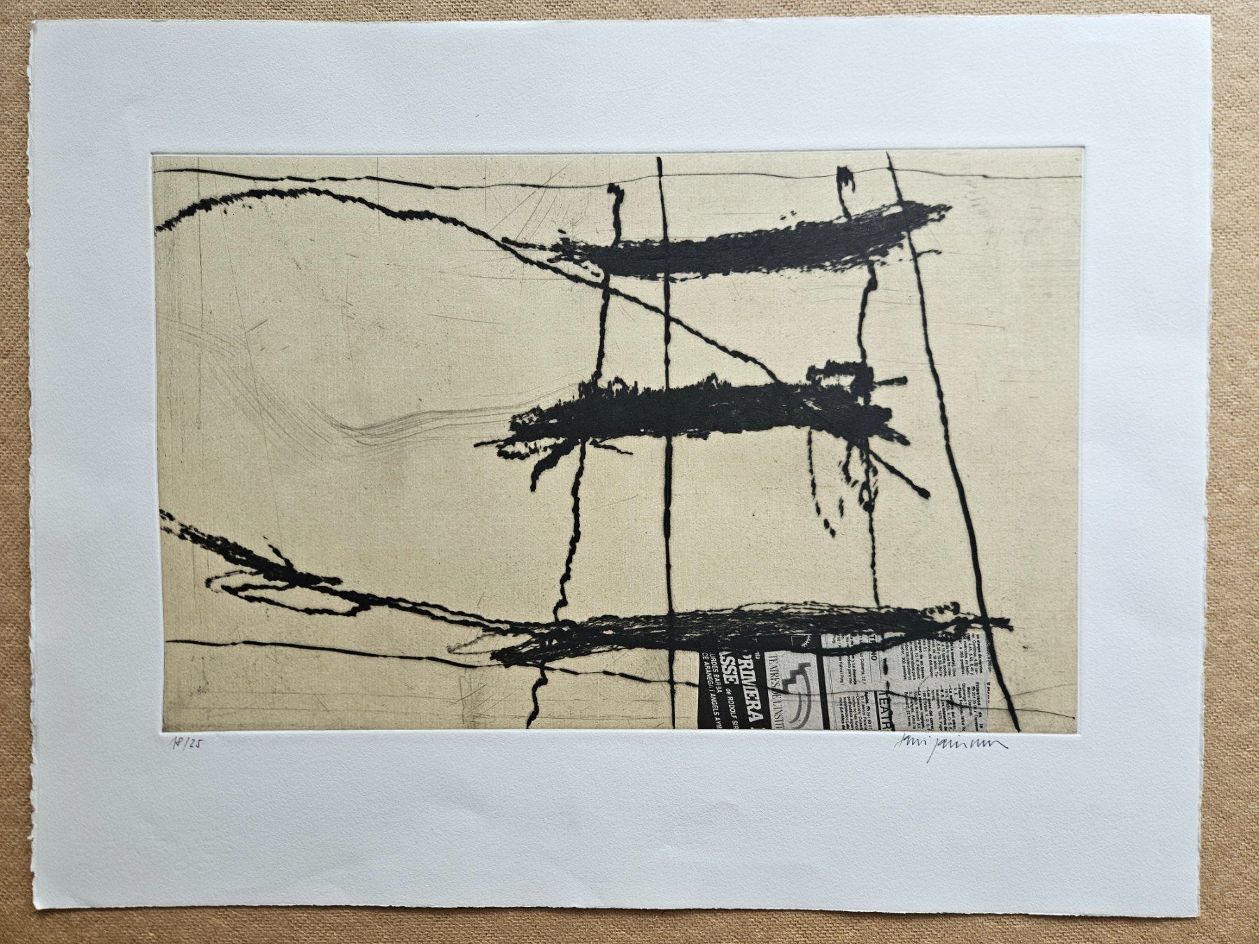 Dipinti: Daniel Gaemperle 1954 "Komposition" – Usato da Wisen SO venduto da gralstrand 1