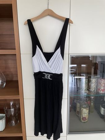 Sommerliches Kleid, Schwarz/Weiss, ungefähr Gr. S