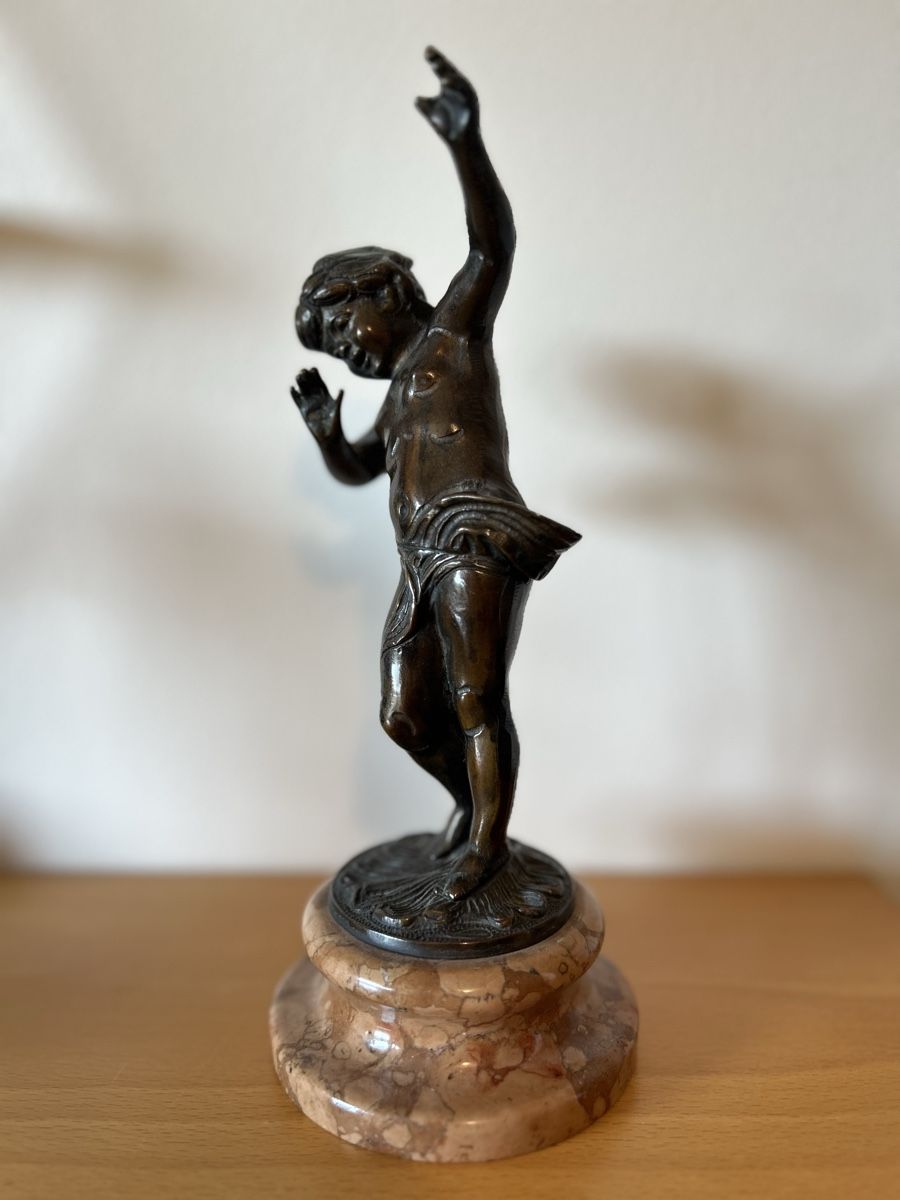 Figuren: Bronze Cherub Statue on Marble Base - Great Find! – Gebraucht aus Bogis-Bossey von jhenckaerts 1