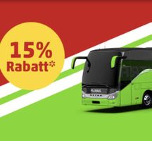 FlixBus FlixTrain - 15% Rabatt für Fahrten bis 16.12.26