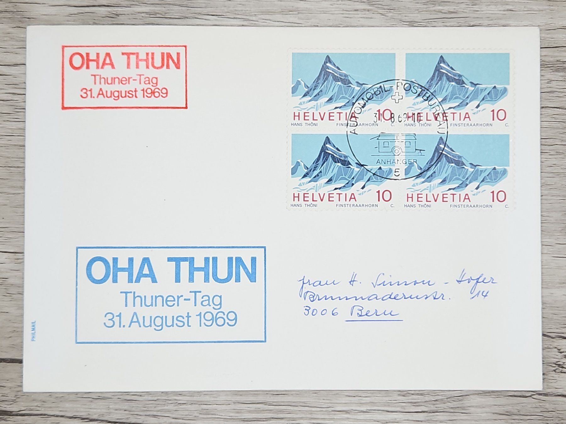 Tutti i francobolli: CL18 Enveloppe + Timbre Suisse 1969 – Usato da Cousset venduto da Patrick_Collections
