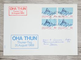 CL18 Enveloppe + Timbre Suisse 1969
