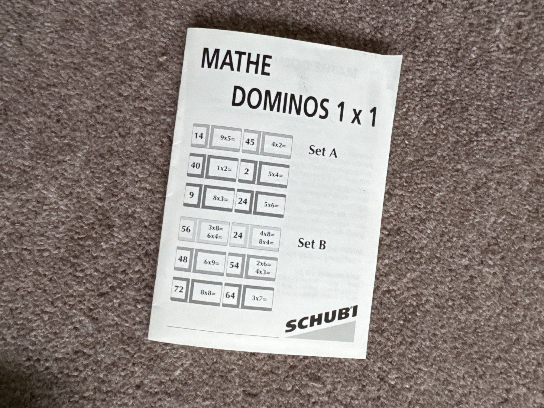 Schubi Lernmedien Giochi: Schubi - Mathe Domino 1 x 1 – Usato da Aarau venduto da Kilauea 3