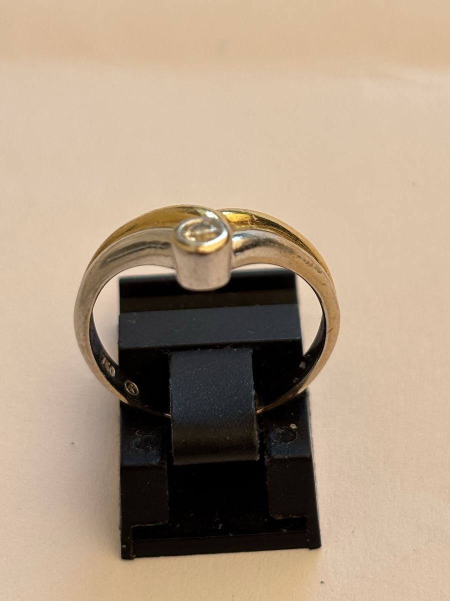 Anelli: Ring 750 bicolor mit  Diamant  – Usato da Langnau am Albis venduto da flusspflege 2