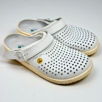 Sabots Abeba en cuir blanc, Pointure 40