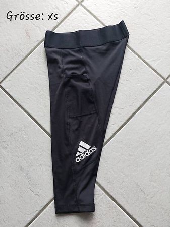 Adidas Sporthose halblang schwarz Grösse XS