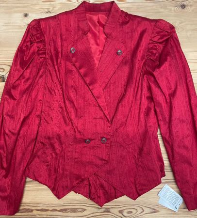 Trachtenjacke Seidenjacke NEU Gr. 40 Rot Indische Naturseide