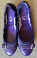 TOD's Ballerinas, Designer-Schuhe, Grösse 36.5, blau-lila