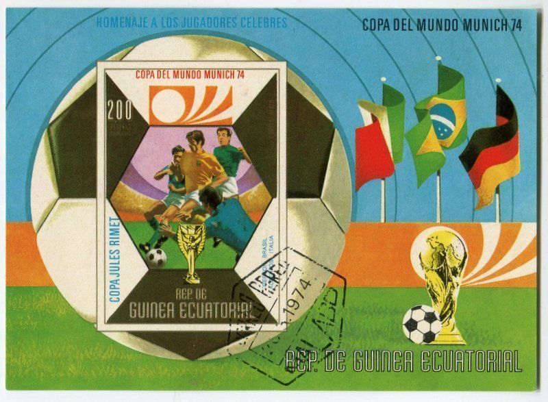 Alle Briefmarken: Block "Fussball". Äquatorialguinea. – Neu und originalverpackt aus Basel von Butsch5