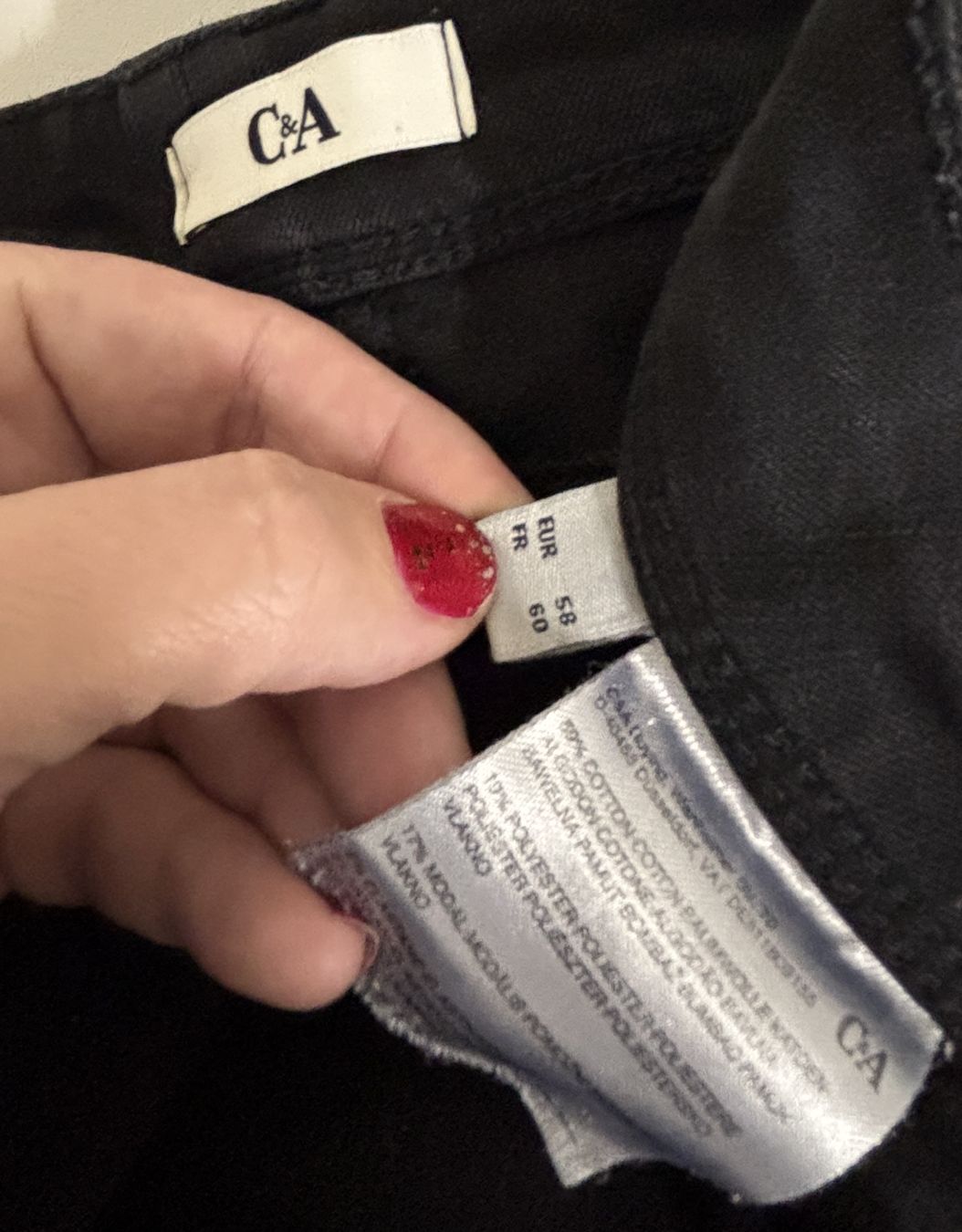 Pantaloni: C&A schwarze Jeans Hose lang – Usato da Buchs AG venduto da SellAndBuyX 1