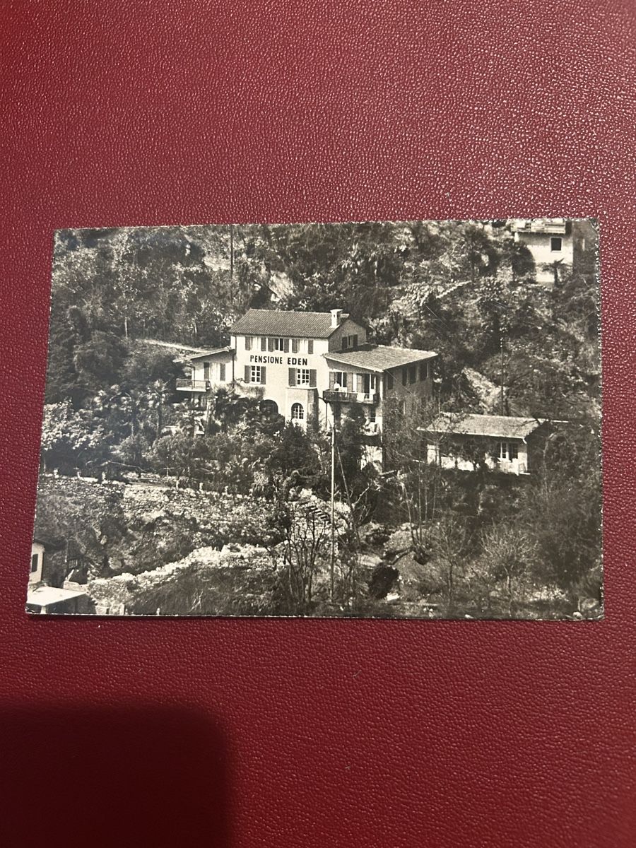 Ansichtskarten: Pensione Eden, Porto Ronco 1956 – Gebraucht aus Breganzona von Milesbo