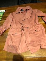 Rosafarbener Trenchcoat, Gr. S, Taillengürtel, Elegant