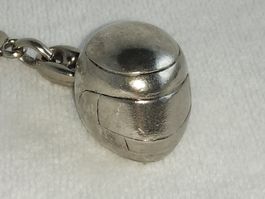 Schlüsselanhänger 1960/1970er - Motorsporthelm - Silber