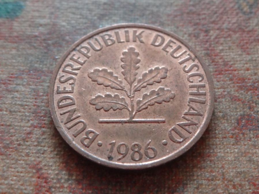 Alle Münzen: DEUTSCHLAND 2 Pfennig 1986 – Gebraucht aus Romanel-sur-Lausanne von Swift13