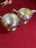 Versilbertes Rahm- und Zuckerkrug Set Vintage Melida! (55)
