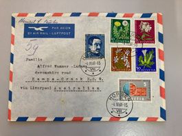 Luftpostbrief mit Pro Juventute Marken 1960