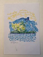 Walter Ropélé Original Buntstift/Papier 20x15cm handsign.