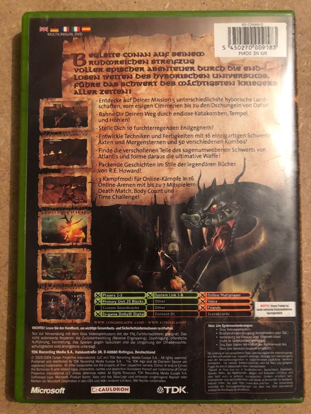 Giochi: Conan für Xbox – Usato da Kestenholz venduto da Mad18 1