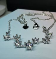 Collier argent avec diamants de moissanite 0,92 ct certifié