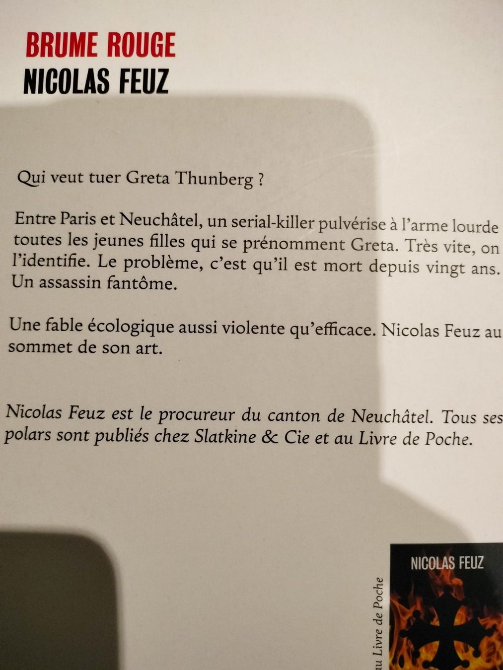 Livres: Brume rouge Par Nicolas Feuz – D'occasion à Cortaillod par rozinna 1