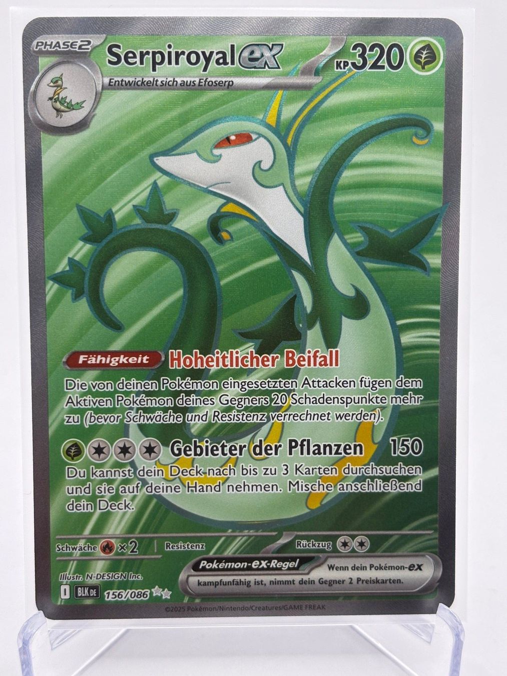 Pokémon Sammelbilder & Trading cards: Schwarze Blitze - Serpiroyal ex  (BLK 156) - DE – Neu (gemäss Beschreibung) aus Allschwil von Bullach