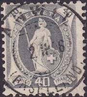 Stehende: 76F schönes Stück von ANWIL (BL): 2.FEB.1906