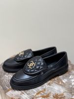 Chanel Loafer Moccasin 38,5 Schwarz Neu