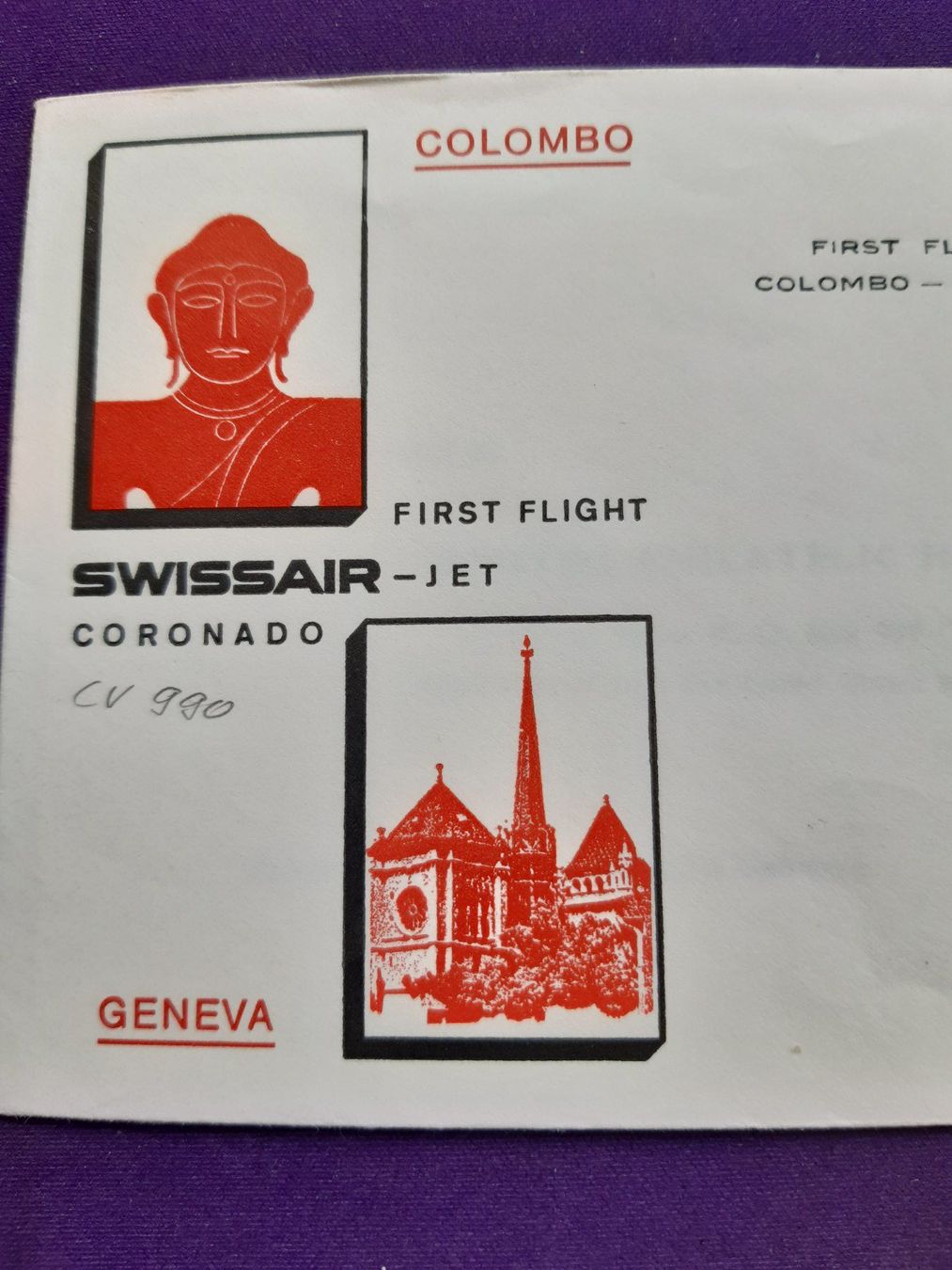 Tutti i francobolli: Erstflugbrief COLOMBO - GENEVA 2. April 1969 – Nuovo (secondo la descrizione) da Wangs venduto da weisstannen01 2