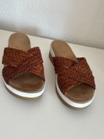 Sandalen Damen geflochten braun Grösse 37