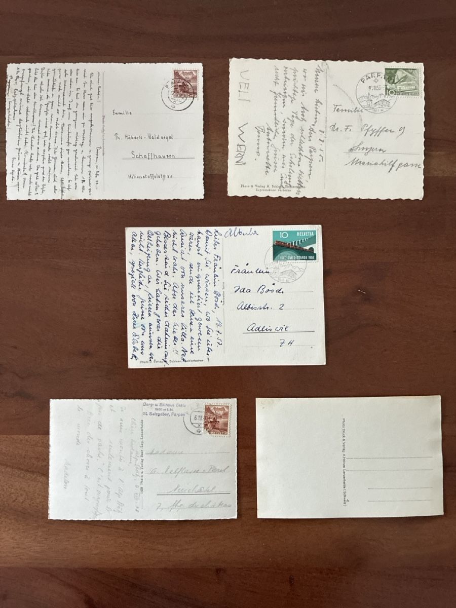 Cartoline postali: 5 Ansichtskarten Schweiz von Parpan GR – Usato da Oftringen venduto da Cla.vD.74 1
