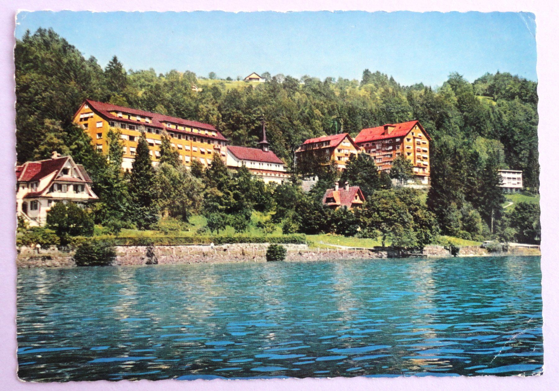 Cartoline postali: "Ländli", Oberägeri, Gesamtansicht – Difettoso da Fétigny venduto da Billy2miny