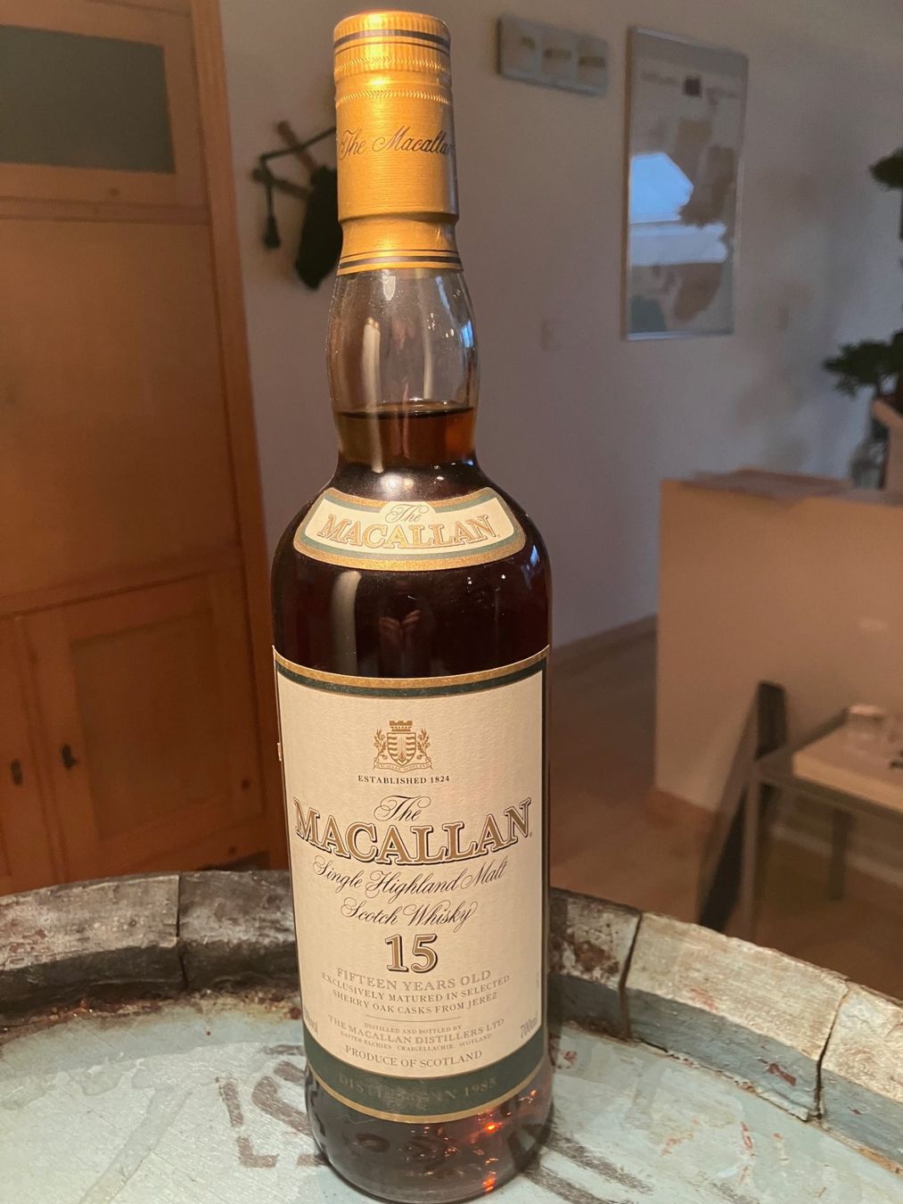 Macallan Bevande alcoliche: Macallan 1985 15 Years Sherry – Nuovo e nell'imballaggio originale da Aarwangen venduto da concorde58 1
