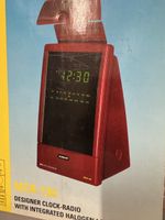 Radio-réveil design Melectronic MCR-730 vintage rouge