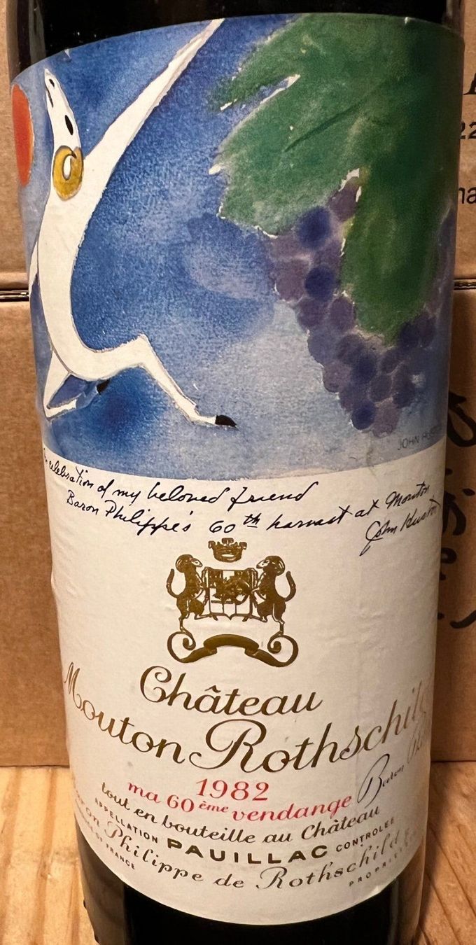 Mouton Rothschild Wein: SUPERBE CHATEAU MOUTON ROTHSCHILD 1982 – Neu und originalverpackt aus Crans VS von wine-trader 1